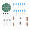 3 pcs DIY Bleu LED Rond Flash Kit de Production Électronique Composant À Souder Formation Conseil de Pratique
