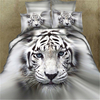 3 PCS ensembles de literie 3D taie animale taie doreiller de couverture de courtepointe dimpression pour la pl
