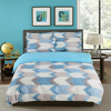 3 PCS ensembles de literie taie doreiller couverture de couette motif géométrique en treillis pour la taille queen