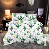3 PCS ensembles de literie taie doreiller housse de couette succulentes botaniques pour la taille reine