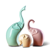 3 PCS Famille Statue Déléphant Maison Artisanat Décorations De La Chambre Éléphant Aime Ornement En Porcelaine Anim