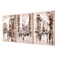 3 Pcs Moderne Ville Toile Impression Peintures Tenture Murale Art Photos Encadrée Sans Cadre