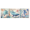 3 Pcs Mur Décoratif Peintures À Lhuile Océan Animal Impression Sur Toile Art Décor Photos Sans Cadre Tenture Murale