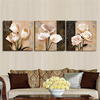 3 Pcs Orchidée Rose Fleur Combinaison Peinture Sur Toile Sans Cadre Dessin Maison Décor Papier Papier Art