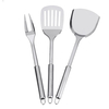 3 Pcs Outil De Cuisine En Acier Inoxydable Ustensiles De Cuisine Spatule Viande Fourchette Fuite Pelle