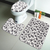 3 Pcs Pierre Motif Lavable Anti-Slip Soft Salle De Bains Piédestal Tapis Toilette Couvercle Couverture Salle De Bains Ta