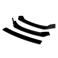3 Pcs Pour 2016-2018 Audi A6 Sport Brillant noir Kit Pare-chocs Avant Protecteur Lèvre Corps Kit Spoiler