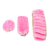 3 Pcs Set Soft Couvre Volant Fuzzy Laine En Peluche Voiture Hiver Chaud Rose