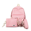 3 pièces / ensemble femmes Nylon sac à dos sac à bandoulière étui à crayons étanche adolescentes fournitures scolaires d