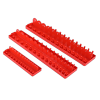 3 pièces 1/4 3/8 1/2 pouces ensemble de plateaux à douilles SAE Rail support de support organisateur de stockage étagère