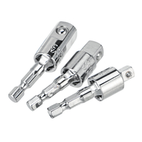 3 pièces adaptateur universel à tête carrée rotative à 360 degrés 1/4 3/8 1/2 po