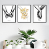 3 pièces affiche nordique peinture suspendue minimaliste 50 * 70 cm vivant noir et blanc impressions sur toile amour mur