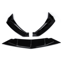 3 pièces brillant noir voiture pare-chocs avant lèvre corps Kit becquet diffuseur pare-chocs lèvre déflecteur lèvres pro