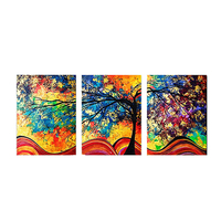 3 pièces Colorful arbre HD impressions sur toile peintures mur décoratif impression Art photos encadrées / sans cadre te