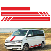 3 pièces côté corps rayures capot autocollants décalcomanies pour VW Transporter T4 T5 T6 camping-car