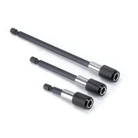 3 pièces Extension de tournevis magnétique à dégagement rapide 1/4 embout de support de tige hexagonale