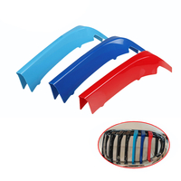 3 pièces garniture de couverture de Grille de rein avant modification de voiture insérer bande dautocollant pour BM