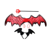 3 pièces Halloween décoration ailes + cheveux Bande + fourche jouets Cosplay fête dhalloween