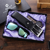 3 pièces hommes montre ensemble montre à Quartz ceinture lunettes de soleil cadeau de fête des pères Thanksgiving cadeau