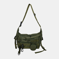3 pièces hommes Nylon forme de boulette trois-en-un cool élégant sport hippie sac bandoulière sac à bandoulière sac Hobo