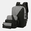 3 pièces hommes Oxford résistant à lusure respirant Patchwork grande capacité sac à dos décontracté sac de poitrine