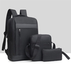 3 pièces hommes sac à dos ensemble USB charge sac pour ordinateur portable multifonctionnel décontracté voyage sac à dos