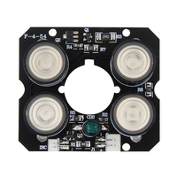 3 pièces IR LED carte pour caméra de vidéosurveillance 4 * matrice IR LED panneau de lumière infrarouge Spot Vision noct