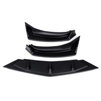3 pièces noir mat voiture pare-chocs avant lèvre corps Kit Spoiler diffuseur pare-chocs lèvre déflecteur lèvres protecte