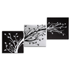 3 pièces peintures décoratives murales abstraites bois toile impression Art photos sans cadre tenture murale décor pour