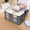 3 pièces sac de rangement de vêtements multifonctionnel pliable double fenêtres double fermeture éclair vêtements organi