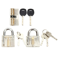 3 pièces Transparent en coupe vue intérieure de la pratique cadenas serrurier pratique formation compétence ensemble ser
