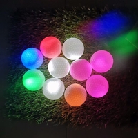 3 pièces/boîte balles de golf LED balles de golf émettant de la lumière clignotantes à sept couleurs balle de pratique d