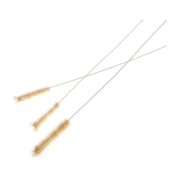 3 pièces/ensemble brosse à poils ensemble brosses de nettoyage de pailles en acier inoxydable pour Tube à essai 25 ml/50