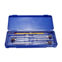 3 pièces/ensemble compteur dalcool Instrument de mesure vinomètre thermomètre outil de barre multifonction