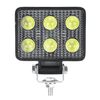 3 pouces 6LED 18 W 6000 K travail lumière plaque dimmatriculation lampe camion hors route tracteur Spot Light Squar