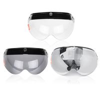 3 Snap Button Pilot-Style Universel Moto Casque Lens Shield Vent Visière