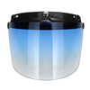 3-Snap Flip Up Open Face casque de moto Visor Shield cinq couleurs