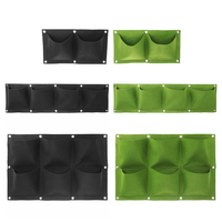 3 tailles multi poche mur suspendu placage sac vertical fleur grandir poche planteur garde