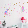 3 types autocollants muraux de cheval rose magique décor de maison de rêve pour les décorations de chambre denfants