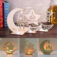 3 Types Eid Mubarak Lune Décoration En Bois Islam Mosquée Plaque Pendentif Ramadan Décorations