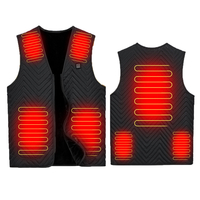 3 vitesses 7 zones gilet chauffant électrique intelligent hiver chaud hommes femmes tissu chauffant intelligent USB chau