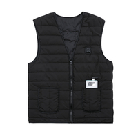 3 vitesses réglable gilet chauffant électrique manteau veste gilet chauffant vêtements hiver plus chaud 5 zone de chauff