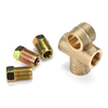 3 voies T pièce frein M10 Té 3/16 pouce tuyau 10 mm avec 3 écrous mâles adaptateur de montage