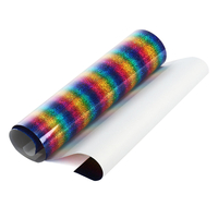 30 / 100cm Chaleur Transfert Vinyle sur Fer PU T-Shirt Vêtement Textile Presse Film Arc-en-ciel