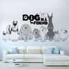30 * 90 CM Stickers Muraux Mignons Chiens Autocollants Muraux