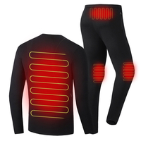 30-50 ℃ 86-122 Hommes Femmes Sous-Vêtements Chauffants Électriques Ensemble Chemise + Pantalon Velours Doublé Sous-Vêtem