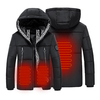 30-50 ℃ manteau chauffant à capuche électrique USB veste chauffante dhiver contrôle de la température