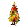 30 cm / 45 cm / 60 cm hauteur table de noël arbre artificiel Mini sapin de noël avec LED chaîne lumière ornements décora