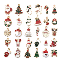 30 pièces pendentifs dégoulinant de noël petit pendentif en alliage accessoires de cheveux Bracelets accessoires de bijo