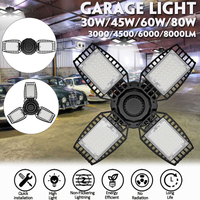 30 W / 45 W / 60 W / 80 W E27 LED Garage lumière déformable plafonnier atelier entrepôt lampe 85-265 V